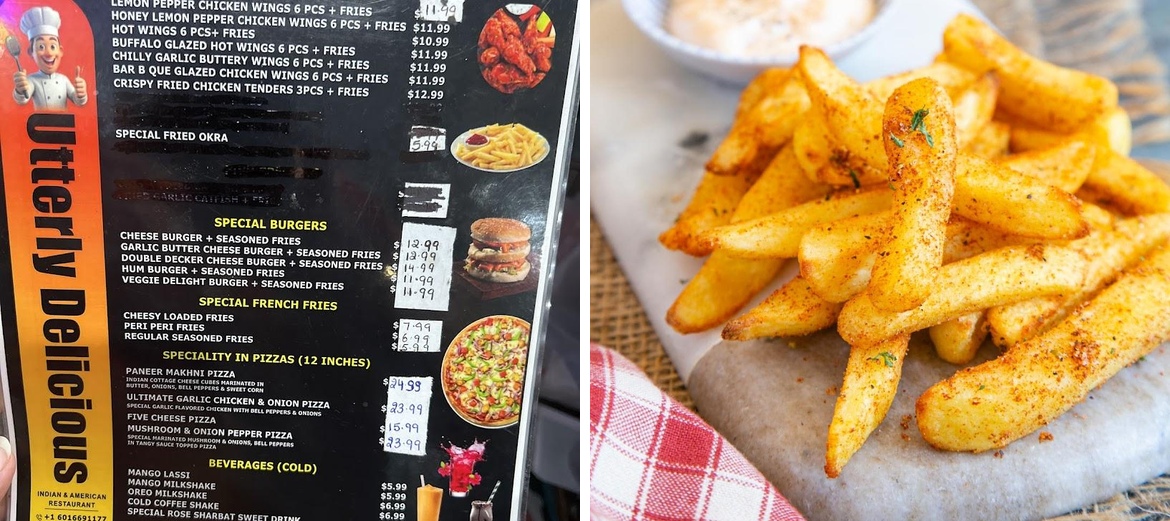 Utterly Delicious Menu